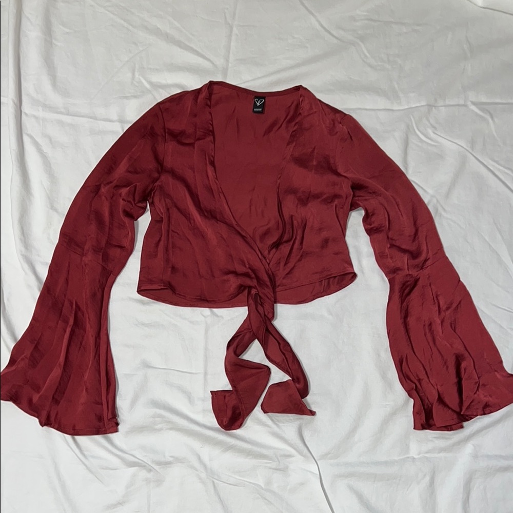 Satin Wrap Top
